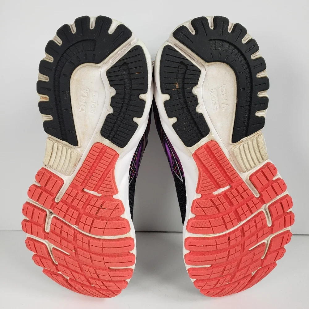 Brooks Adrenaline GTS 19 Womens Running Shoes Size 8.5 Black Purple 1202841D080 - Picture 5 of 7